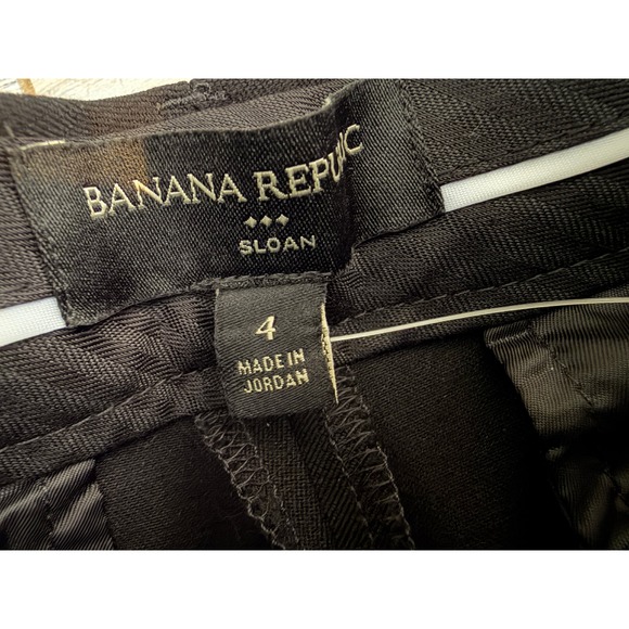 Banana Republic Sloan Straight Leg Pants size 4 Black Stovepipe 817390 NWT Pant - Picture 4 of 12